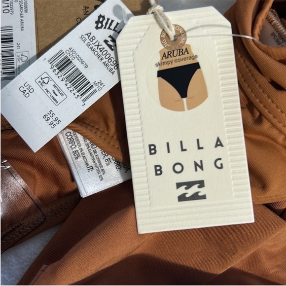 Billabong Medium Bikini 2-piece Sol Searcher V Bralette & Aruba golden brown NWT - Picture 12 of 13